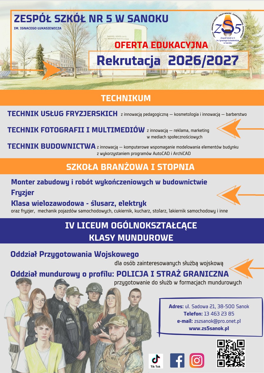 plakat z ofertą edukacyjną