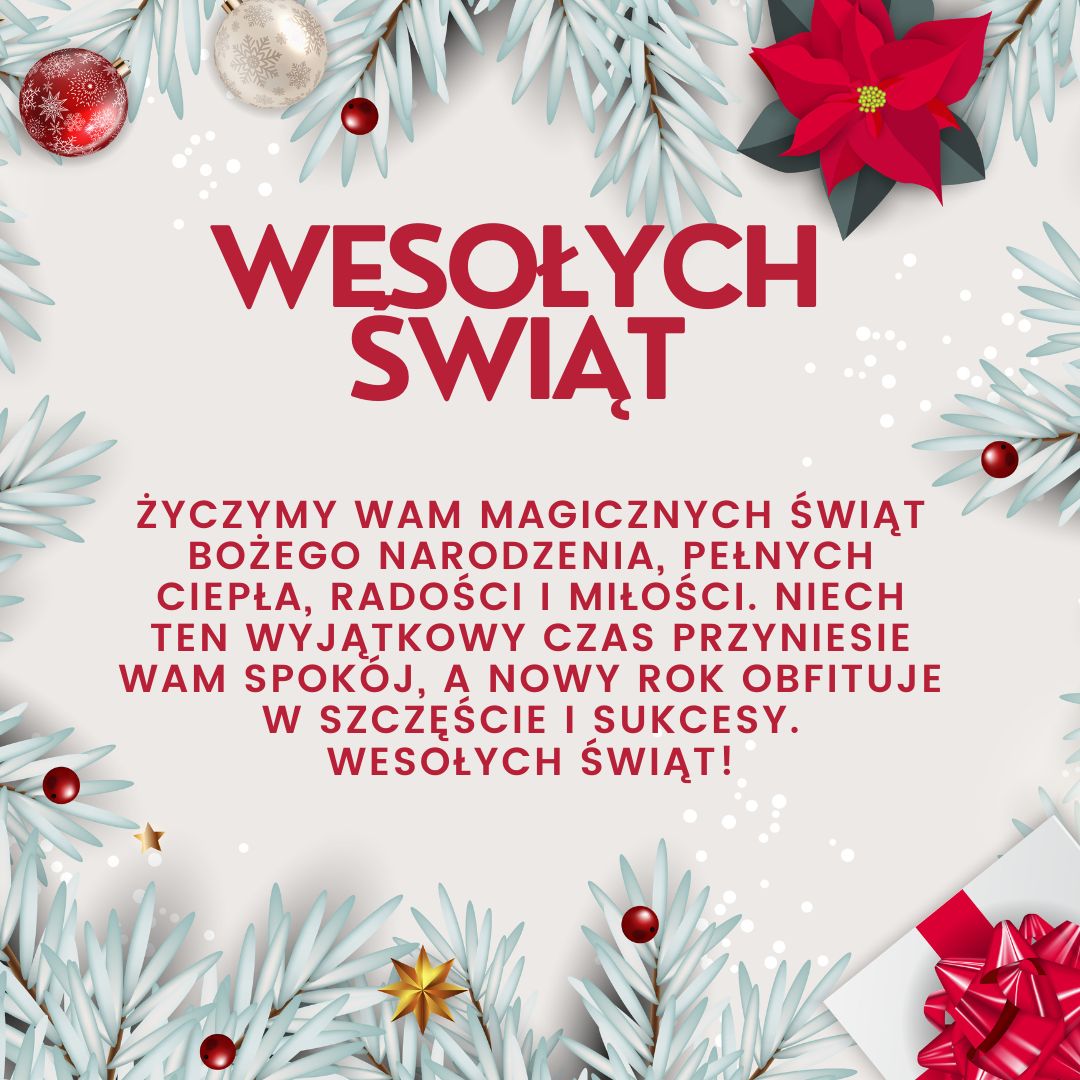 Kartka z życzeniami z okazji Świąt Bożego Narodzenia