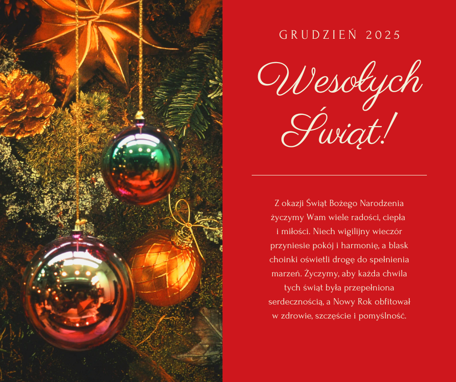 Kartka z życzenia z okazji Bożego Narodzenia 2025
